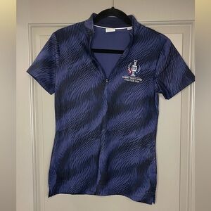 NWT Solheim Cup Blue and Black Golf Shirt